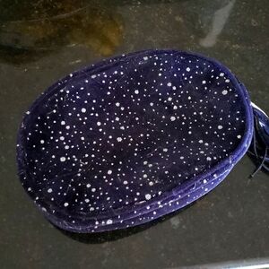 Velvet and rhinestones makeup / accessories bag